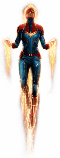 Captain Marvel - Parallax and Hover Effect